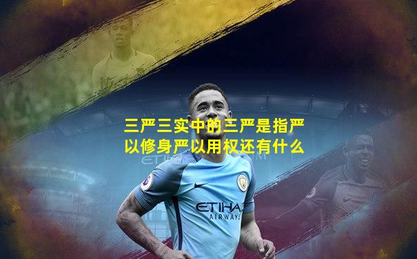 三严三实中的三严是指严以修身严以用权还有什么