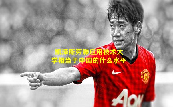 凯泽斯劳滕应用技术大学相当于中国的什么水平