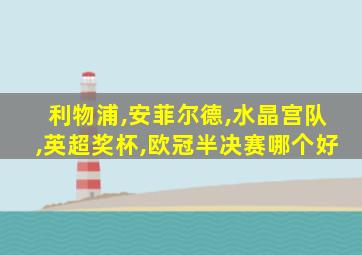 利物浦,安菲尔德,水晶宫队,英超奖杯,欧冠半决赛哪个好