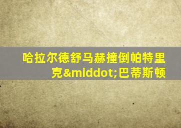 哈拉尔德舒马赫撞倒帕特里克·巴蒂斯顿