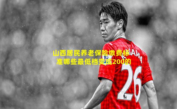山西居民养老保险缴费标准哪些最低档变成200的