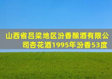 山西省吕梁地区汾香酿酒有限公司杏花酒1995年汾香53度