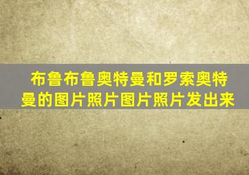 布鲁布鲁奥特曼和罗索奥特曼的图片照片图片照片发出来